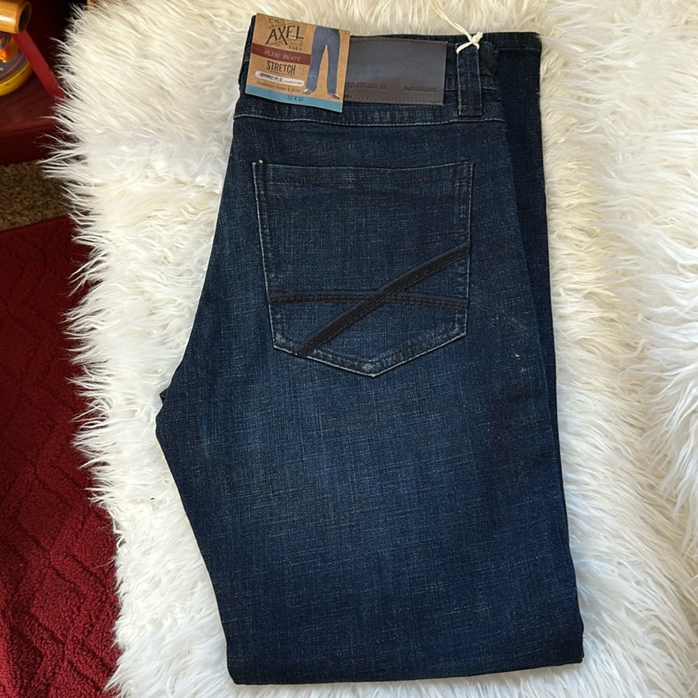 NWT Axel Slim Boot Stretch Dark 32x32 Jean
